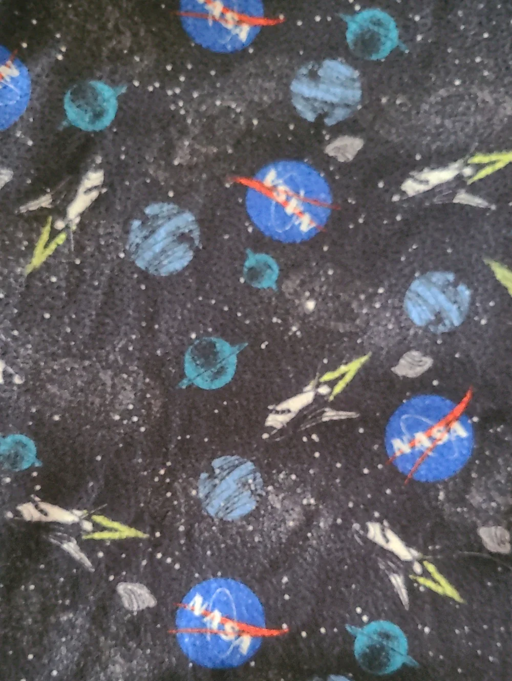 NASA Boys Pajamas Sets Of 2 Black & Gray Space Shuttle Rocket Print Sz 8 - 14